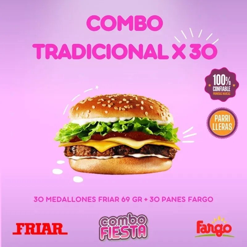 Combo Tradicional x 30 un Friar