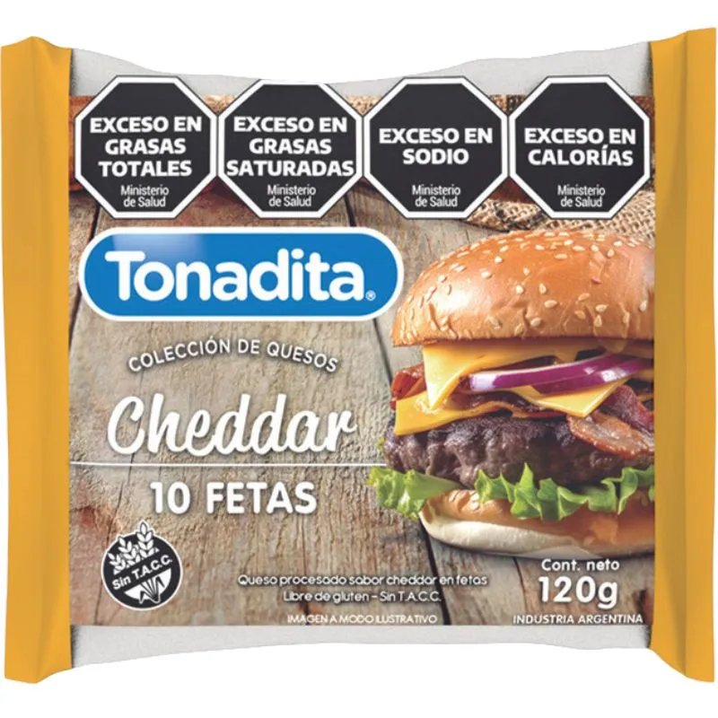 CHEDDAR TONADITA 10 FETAS