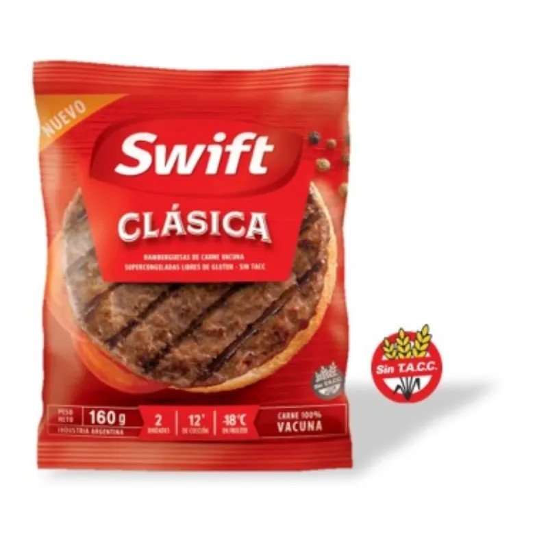 Hamburguesa Clásica Swift 80 gr x 2 un